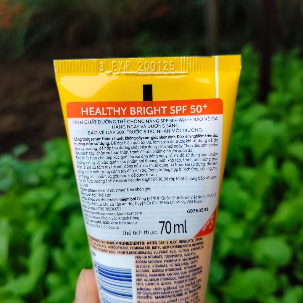 Tinh Chất Dưỡng Thể Vaseline Chống Nắng Sáng Da 30ml/70ml