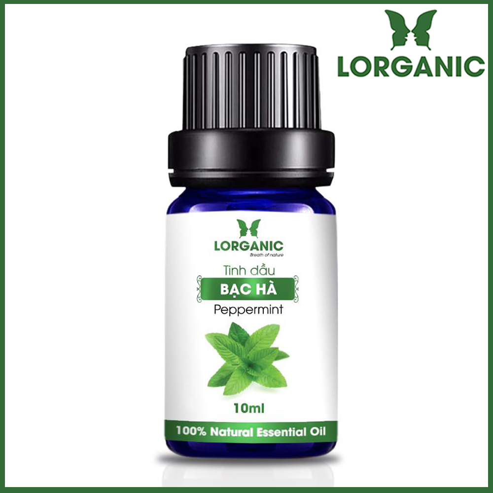 [HCM]Combo Tinh Dầu Sả Chanh Lorganic + Bạc Hà Lorganic (10ml / Chai)