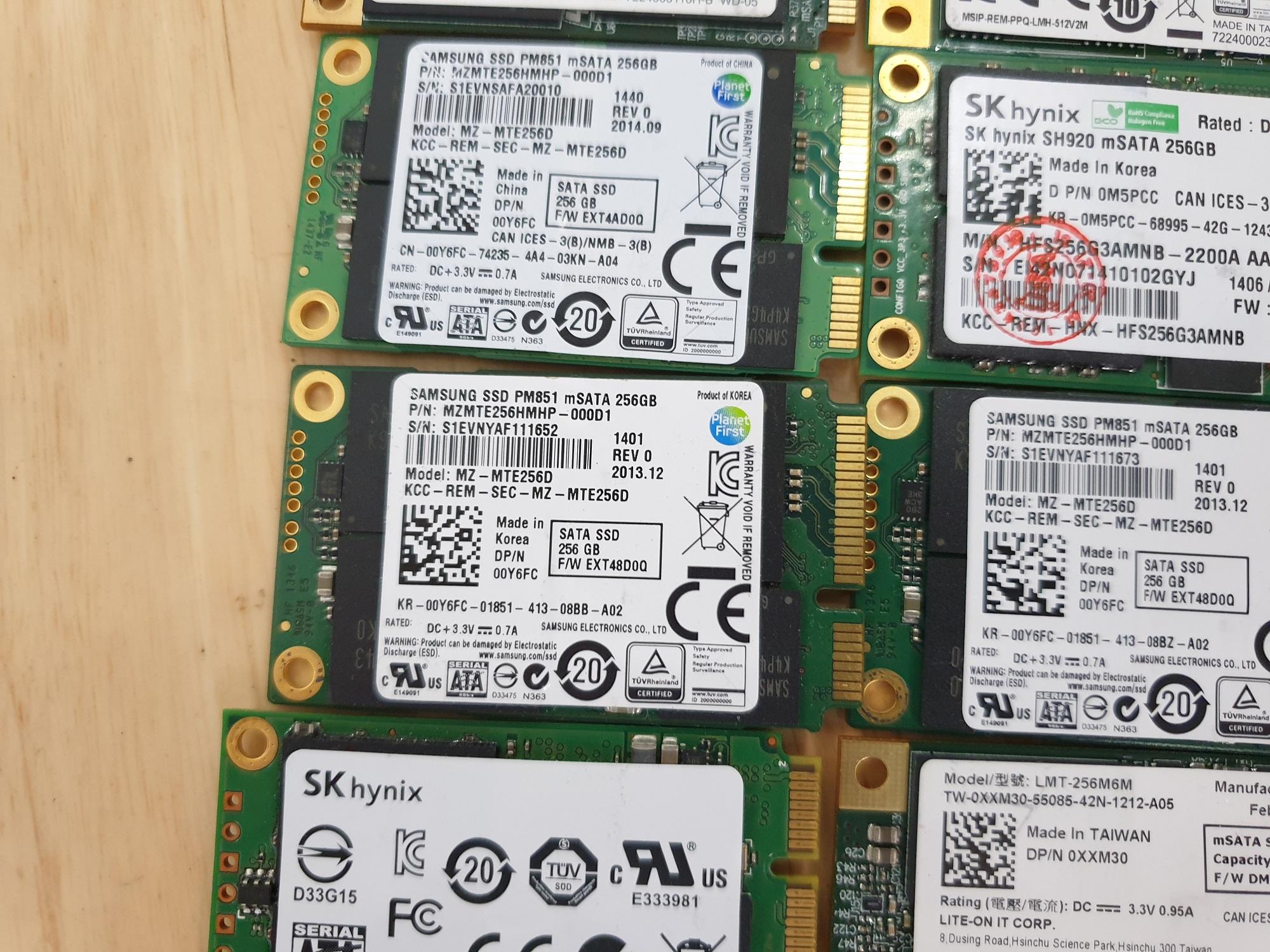 SSD mSata 256gb, Zin Tháo Máy Nhập USA