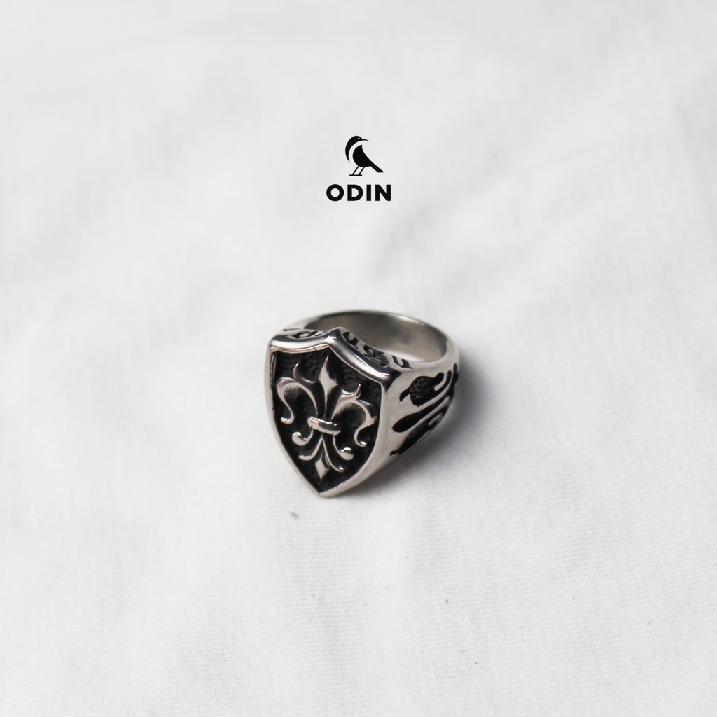 Nhẫn Chorme Hearts hình khiên TITAN KHÔNG GỈ - ODIN