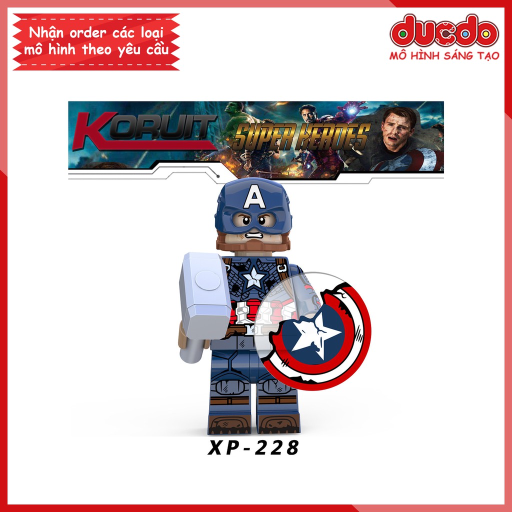 Minifigures đội trưởng Mỹ Captain America End game - Đồ chơi Lắp ghép Xếp hình Mô hình Mini Iron Man XP228
