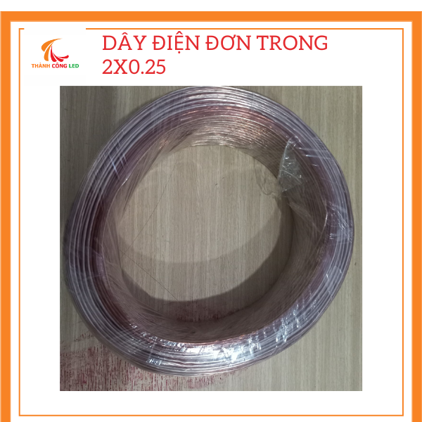 (10 mét ) DÂY ĐIỆN ĐÔI 2X0.25 TRONG ; 100M / CUỘN
