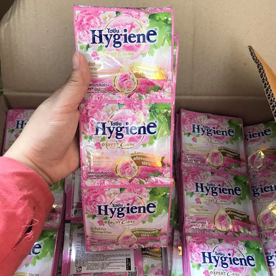 COMBO 10 DÂY Nước Xả Vải Đậm Đặc Hygiene Thái Lan (1 DÂY 12 GÓI)