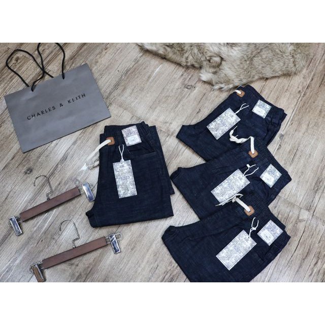 Quần Jeans Nữ Cạp Chun Tím Than [ Ảnh Thật ]