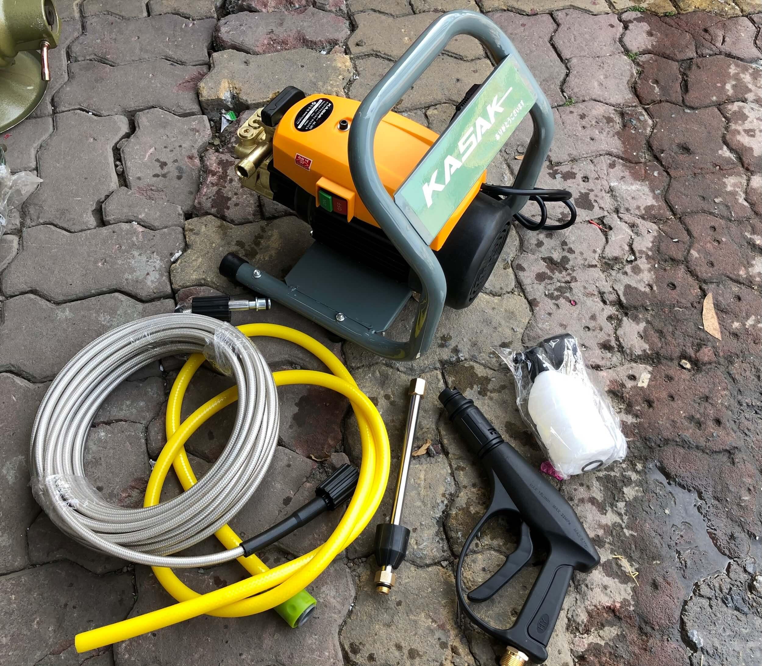 Máy rửa xe KASAKI 2000w mô tơ từ LÕI ĐỒNG 100%