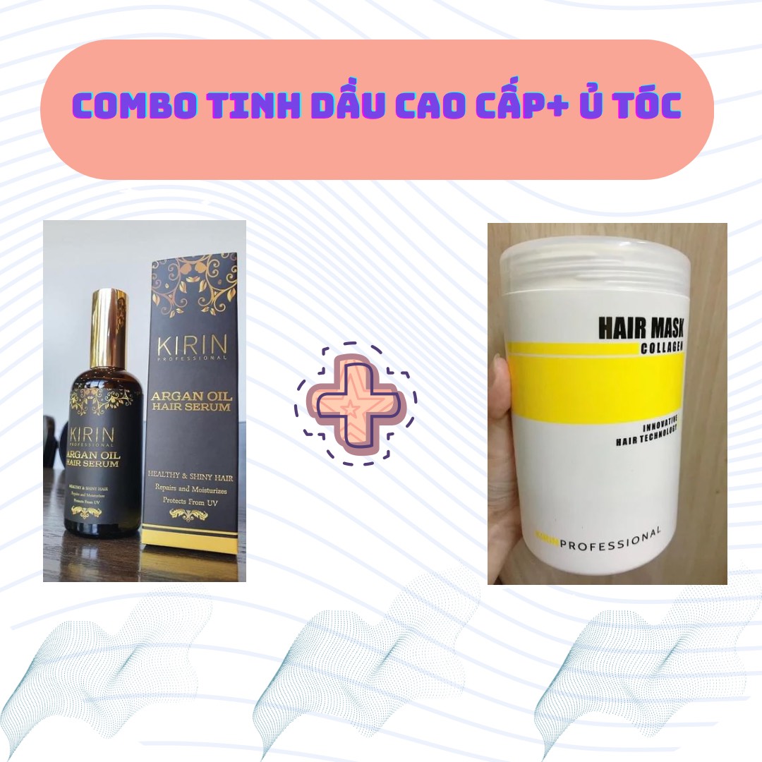Combo Tinh dầu Argan Kirin 100ml + Ủ tóc Collagen