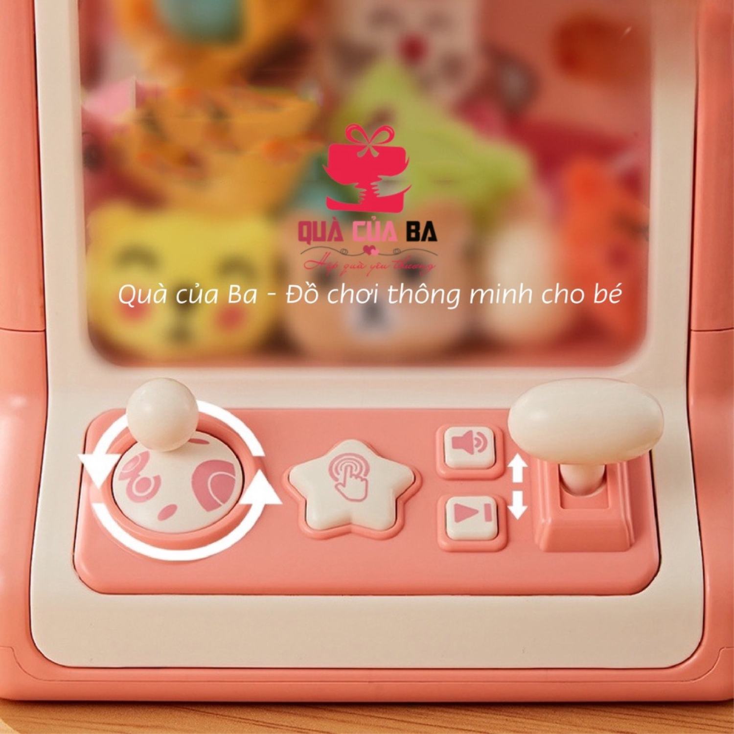 Đồ chơi máy gắp thú bông mini Rabbit Claw Machine có đèn, có nhạc cho bé