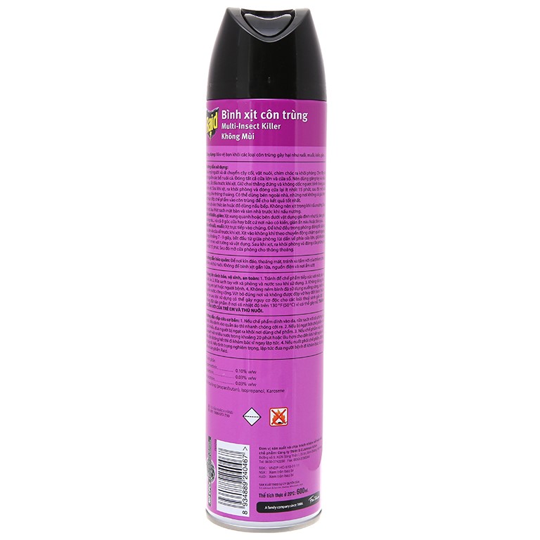 [HCM]Xịt Muỗi RAID Không mùi Chai 600ml