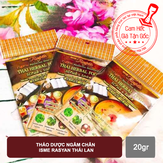 01 bịch bột Thảo dược ngâm chân thư giãn thải độc thái lan