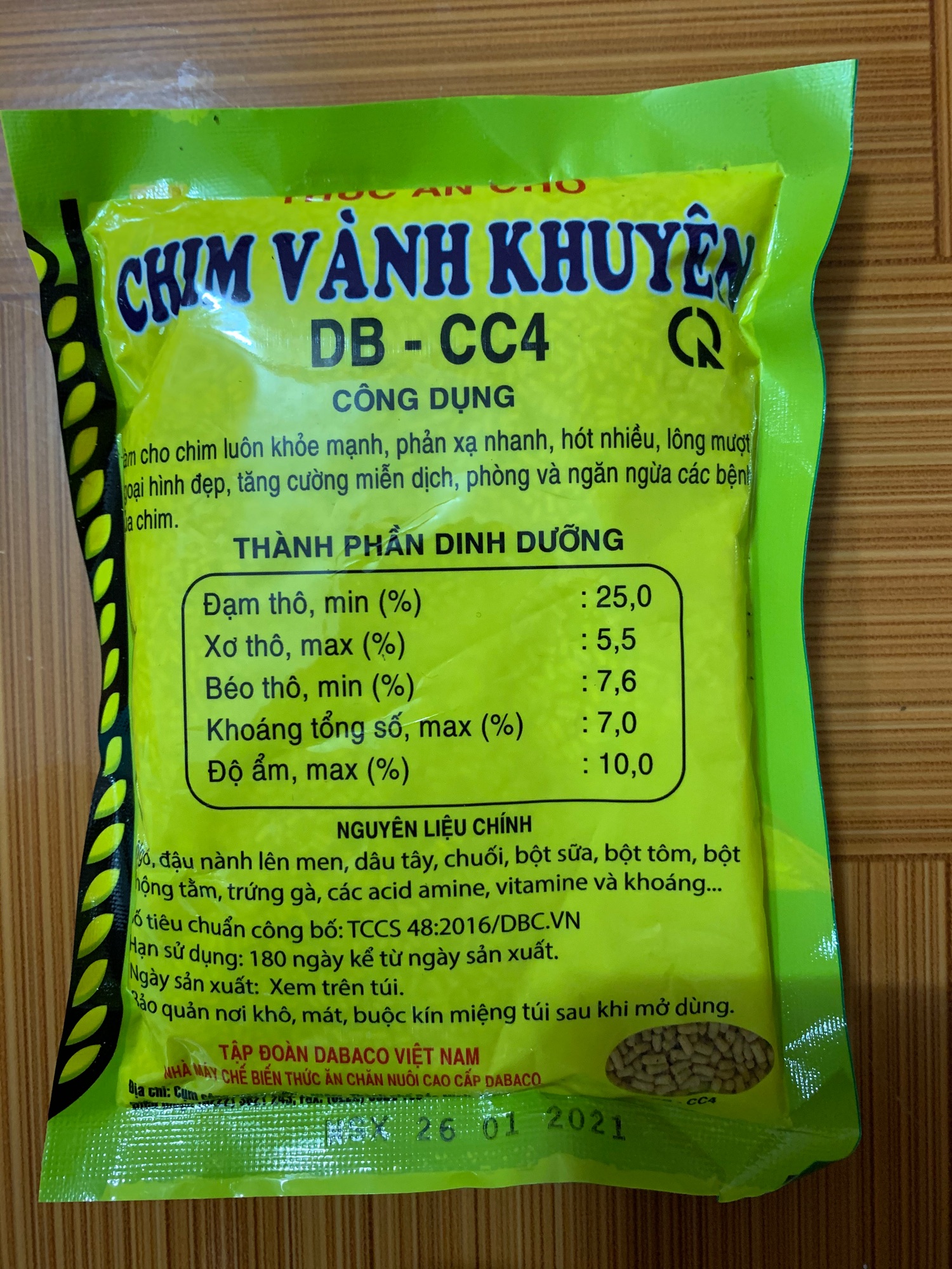 Thức ăn cho chim vành khuyên Dabaco 150g