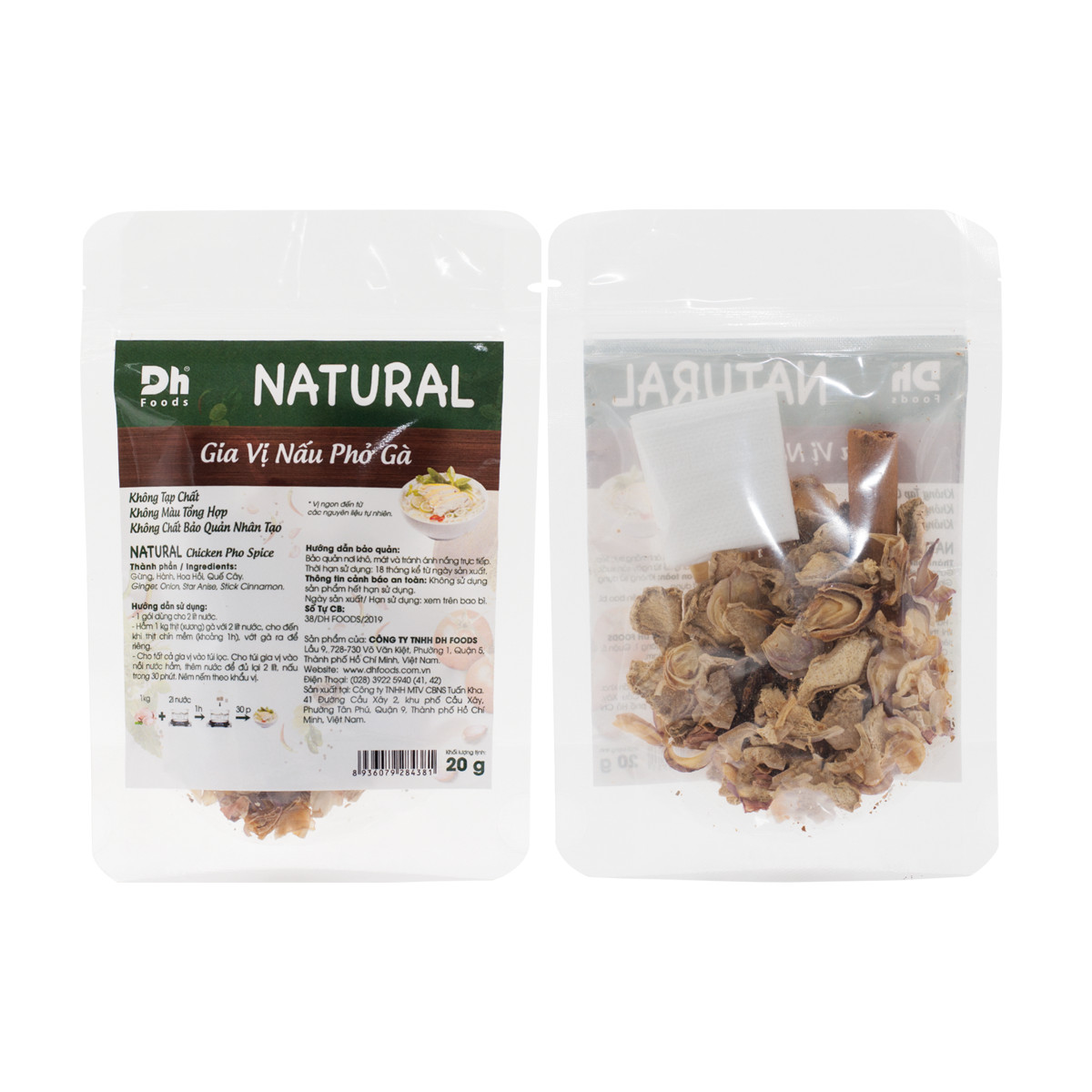 ( COMBO 3 GÓI) NATURAL Gia Vị Nấu Phở Gà 20gr Dh Foods mang trọn yêu thương đến gia đình Việt YAMEAUTO 666