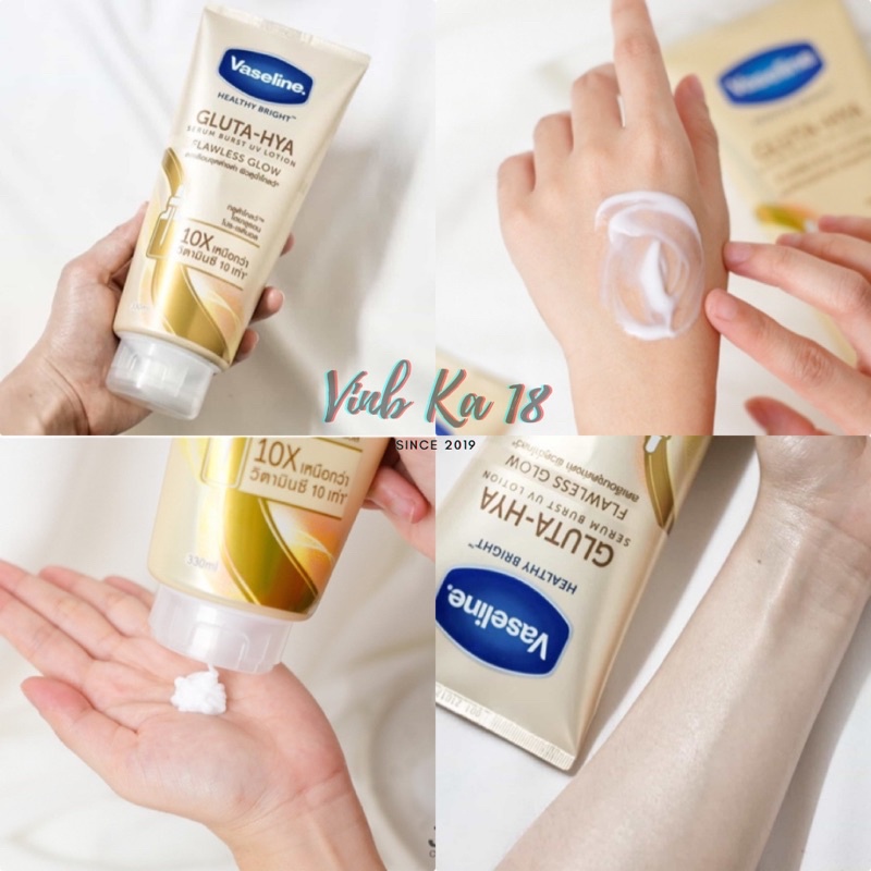 [AUTHENTIC] Vaseline Dưỡng Trắng Da 10X Serum Gluta-Hya Thái Lan 330ml