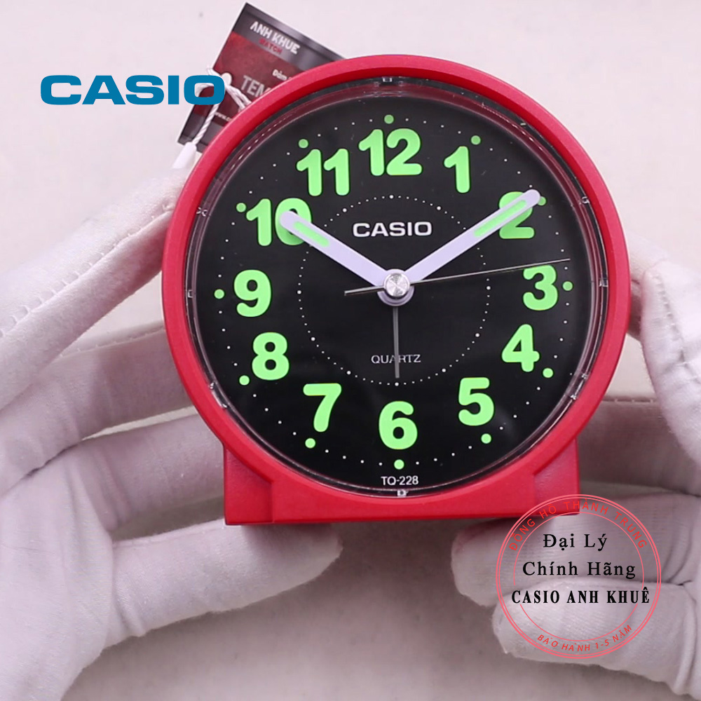 Đồng hồ để bàn Casio TQ-228-4DF báo thức ( Kích thước 8.6 cm )