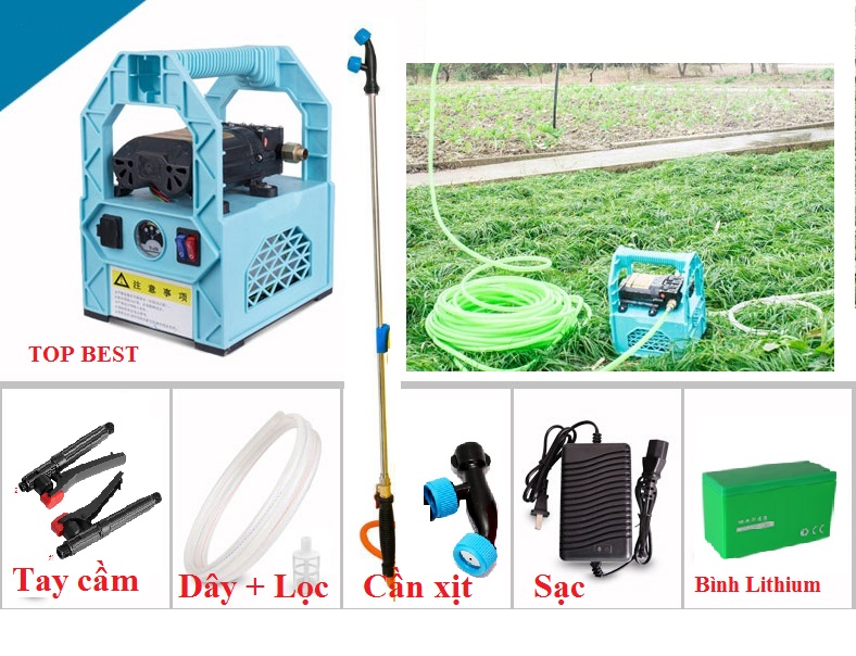 Bình phun thuốc trừ sâu xách tay - bình phun thuốc - 12v 12Ah