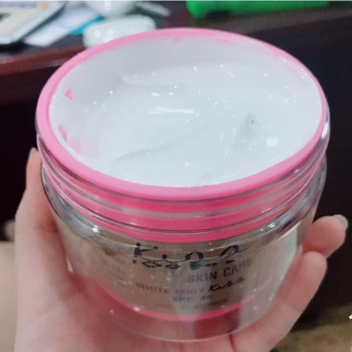 [chuẩn thái] Kem Dưỡng trắng da toàn thân Kiss Skin Care White Body SPF 45 300g