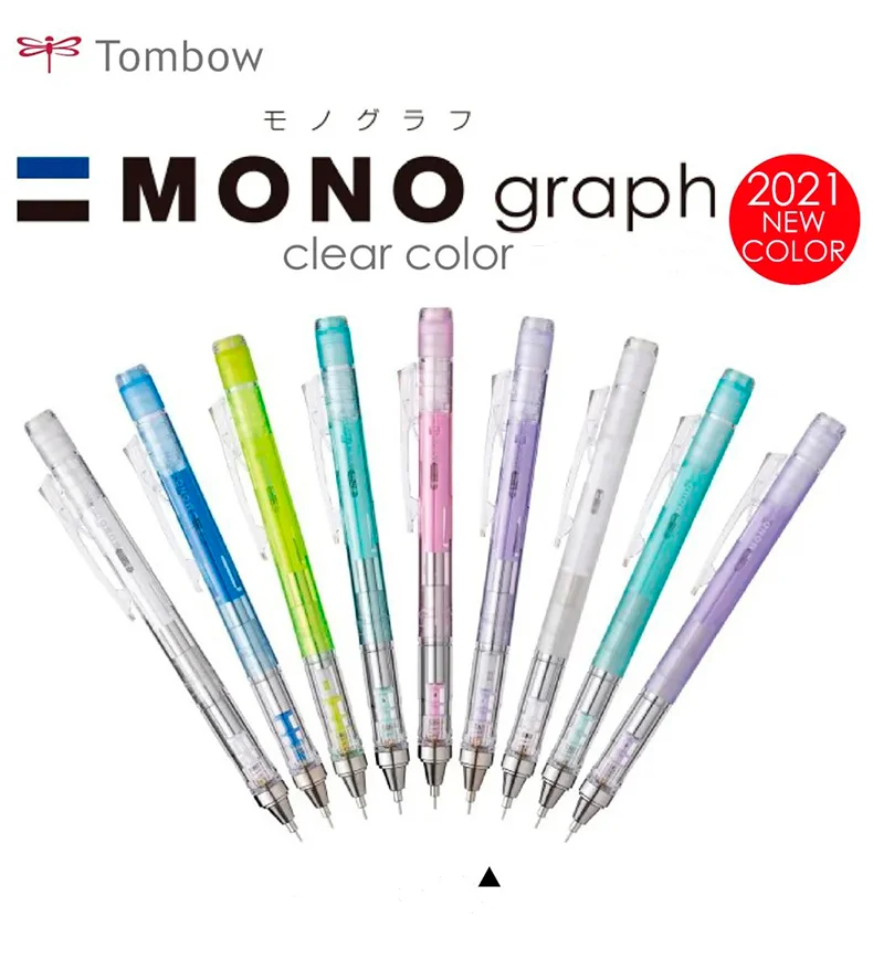 Bút chì bấm Tombow Mono Graph Shaker clear body