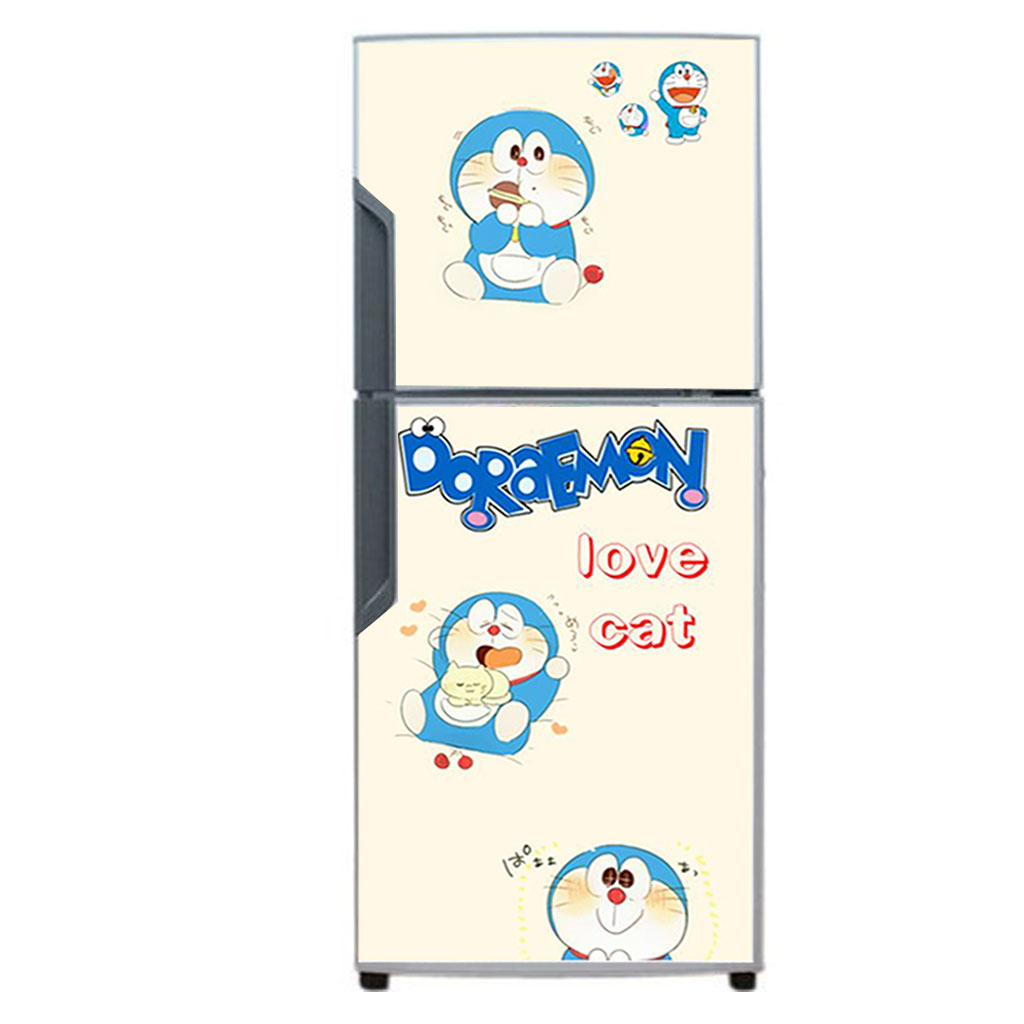 [HCM]Decal dán trang trí tủ lạnh Doraemon Mẫu 4