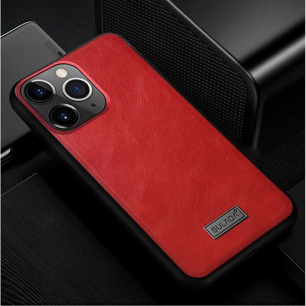 Ốp lưng iphone vân da cao cấp  sulada iphone 7plus,8plus, x,xs, xs max, 11, 11 pro max