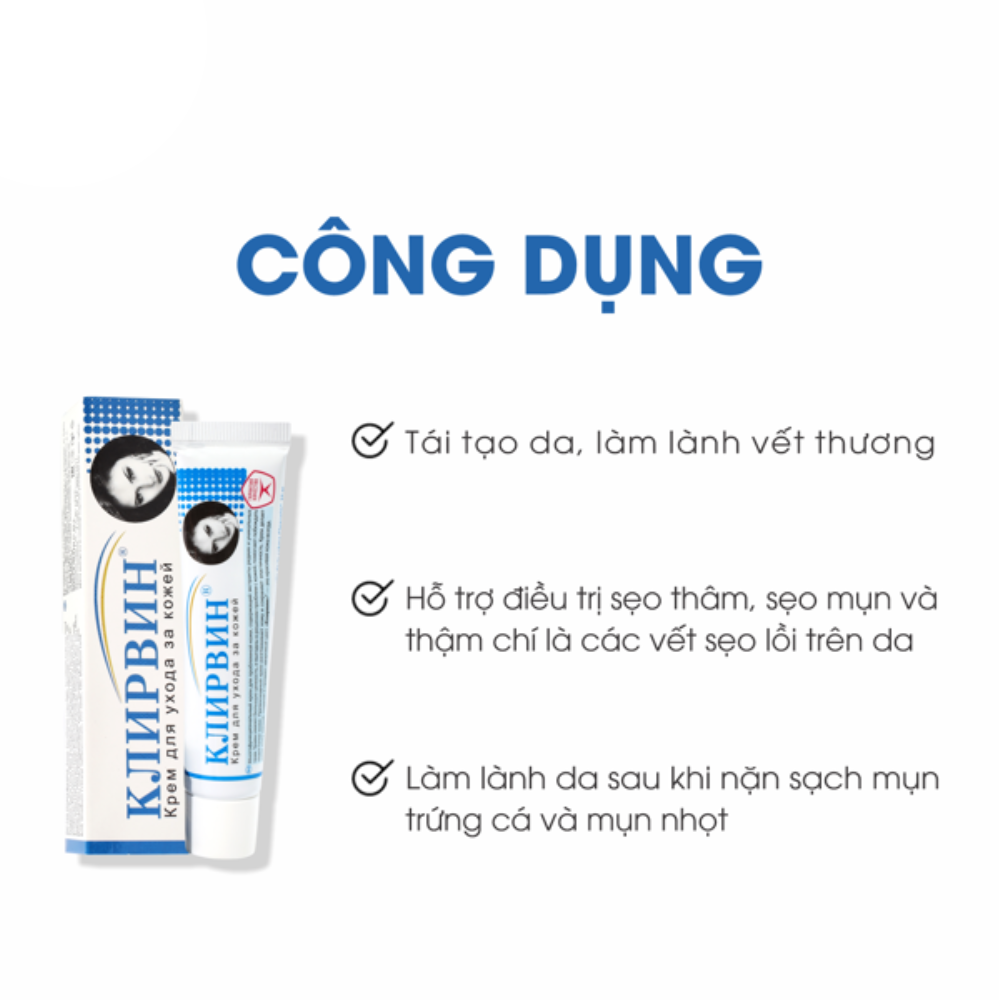Kem Sẹo Klirvin Nga, Kem Mờ Sẹo Thâm