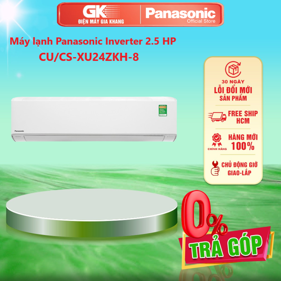 Máy lạnh panasonic inverter 2.5 hp cu/cs-xu24zkh-8 - giao toàn quốc - freeship hcm