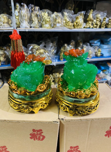 Cóc (Thiềm Thừ)/ Tỳ hưu Ngọc Phong Thủy Đế Kiếng Xoay