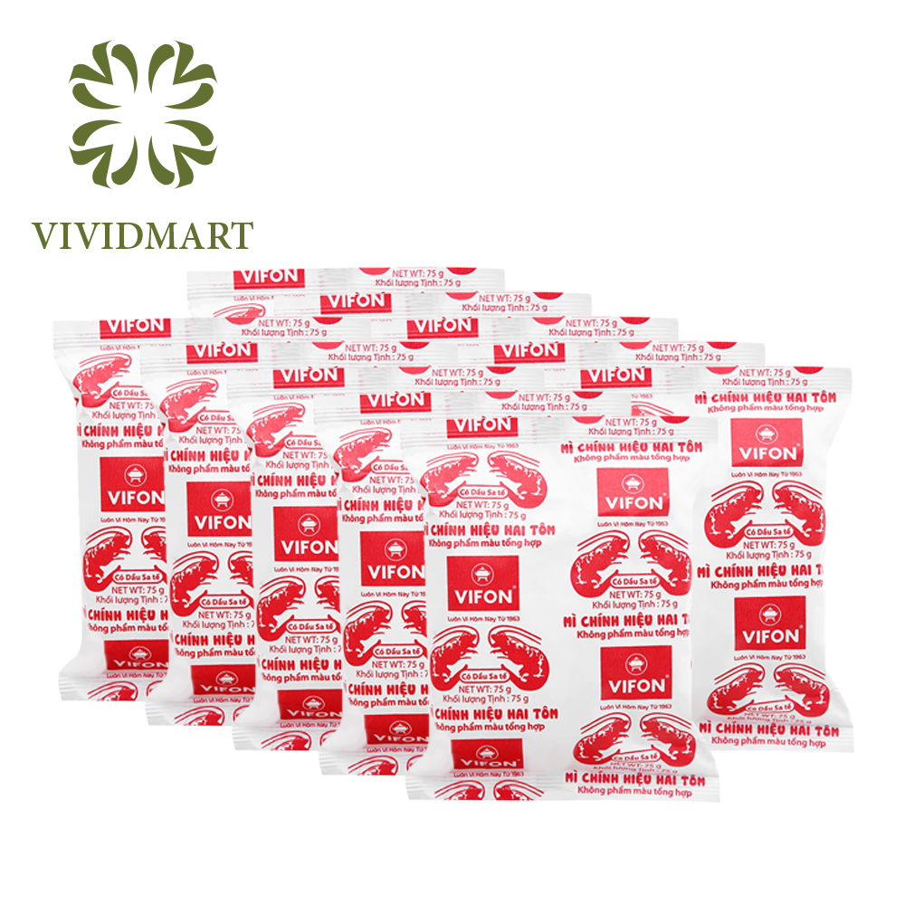 [SET OF 10 PACKAGES] - VIFON - ORIGINAL HAI TOM NOODLES (75G/PACKAGE)