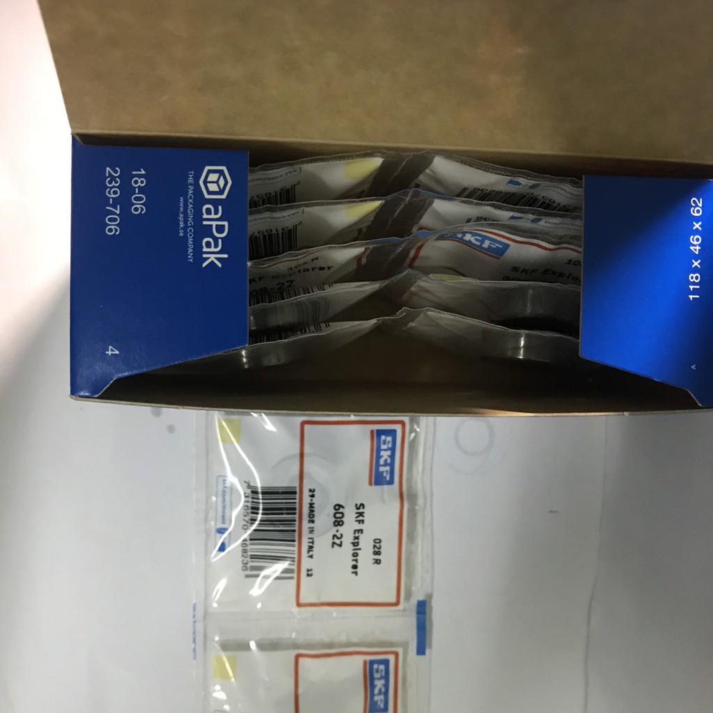 Vòng bi Bạc đạn SKF 608zz chính hãng (8x22x7)