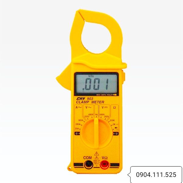 Ampe kìm đo dòng AC CHY-903 (600A), đo điện áp, điện trở, điốt, thông mạch, tần số