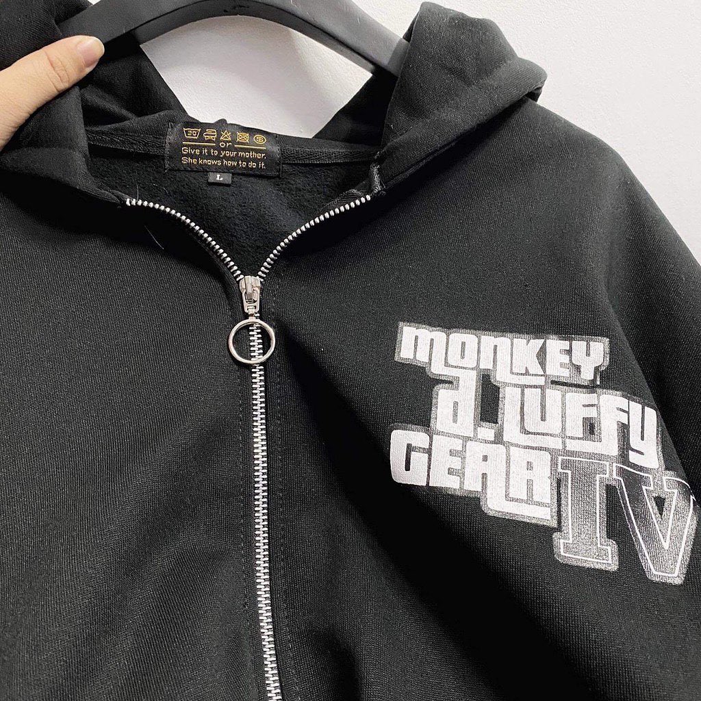 [HCM]ÁO KHOÁC NỈ LUFFY GEAR 4 UNISEX