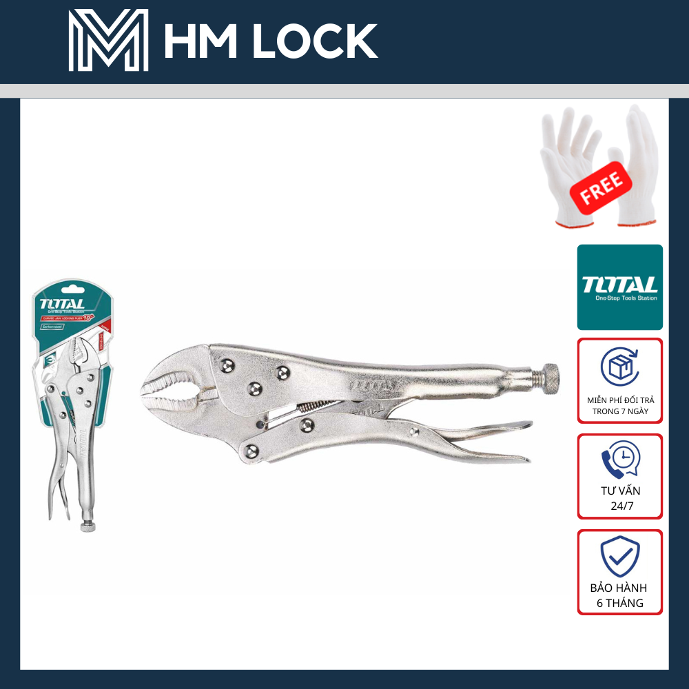 Kềm bấm chết 10 inch total - thép carbon mạ niken - hàng chính hãng - tht191003 - hm lock