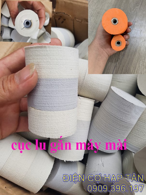 Cục lu máy mài cầm tay, chà nhám gắn máy mài, tay vịn cầu thang gỗ