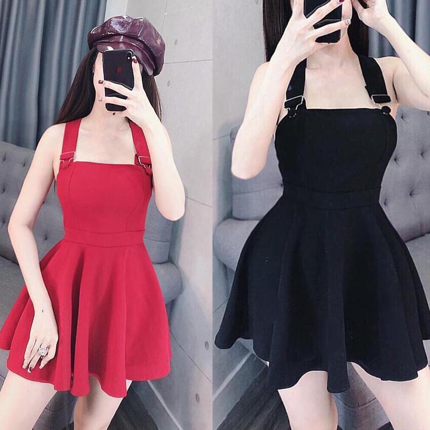Đầm Xòe 2 Dây Chéo Lưng Thời Trang PT Shop