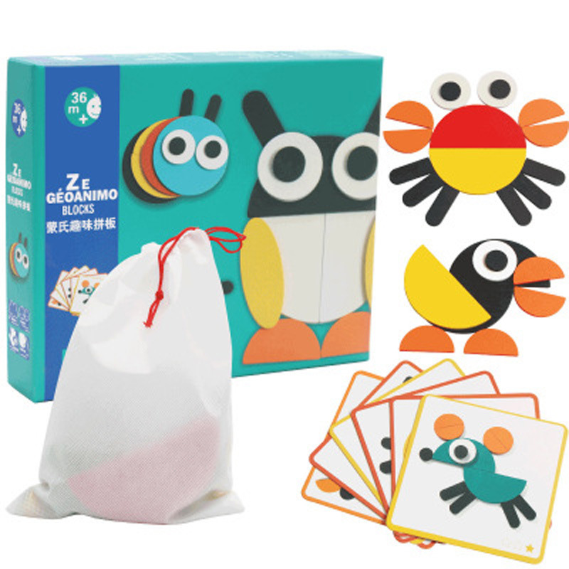 Đồ play reverse jigsaw puzzle animal wooden help kids train ingenious creativity and transmitter trade imagination