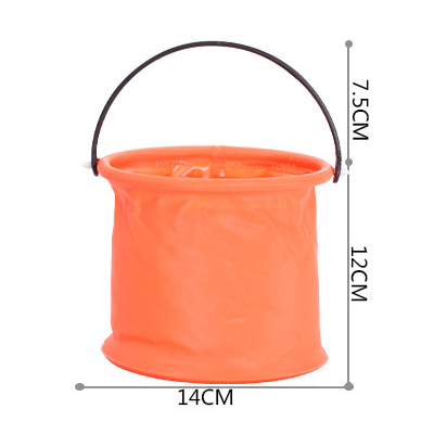 Xô Gấp Gọn 4 Màu Tùy Chọn - Xô 2 Ngăn Đựng Nước Vệ Sinh Cọ Vẽ Tranh Chứa Mồi Câu Cá Xếp Được
