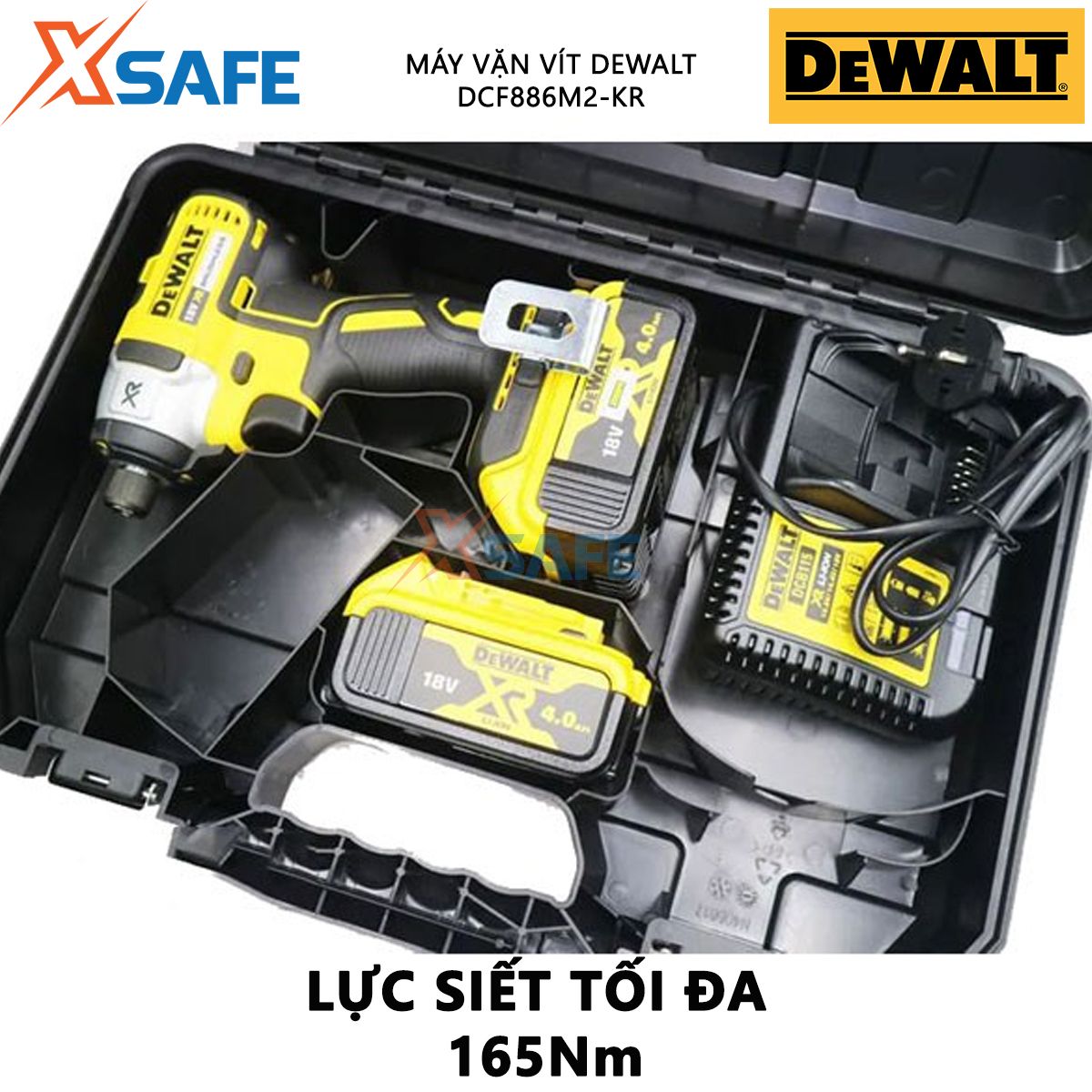 Electric screwdriver battery DeWalt dcf886m2-kr ratcheting screwdriver hand power generation battery 18V, force the maximum 165nm, no-load speed 0-2.800 rpm/min fitted for scooters, cars, truck [xsafe] [Xtool]