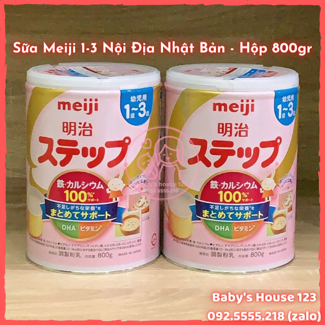 HCM Sữa Meiji 1-3 Nội Địa Nhật Bản - Hộp 800Gr