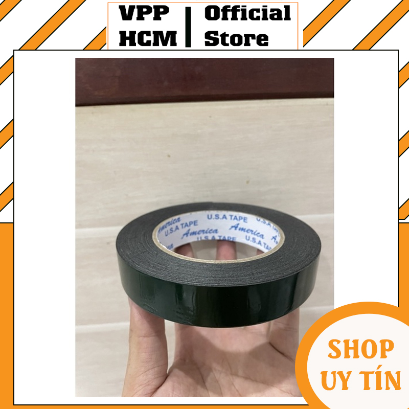 Băng keo xốp đen 2 mặt 2.4f siêu dính