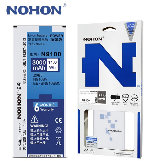 Pin nohon note4 bản 2 sim N9100