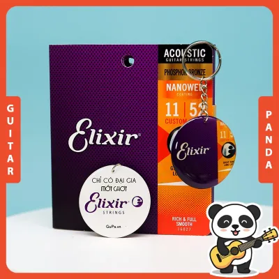 [HCM]Bộ Dây Đàn Guitar Acoustic Elixir 16027 Cao Cấp Guitar Panda
