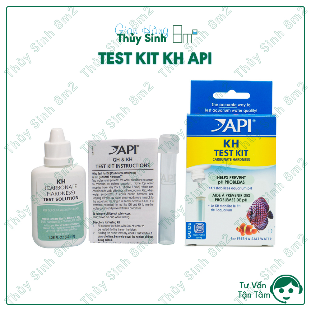 Test KH API | Đo Độ Kiềm Trong Nước Thủy Sinh, Nước Mặn | 8m2