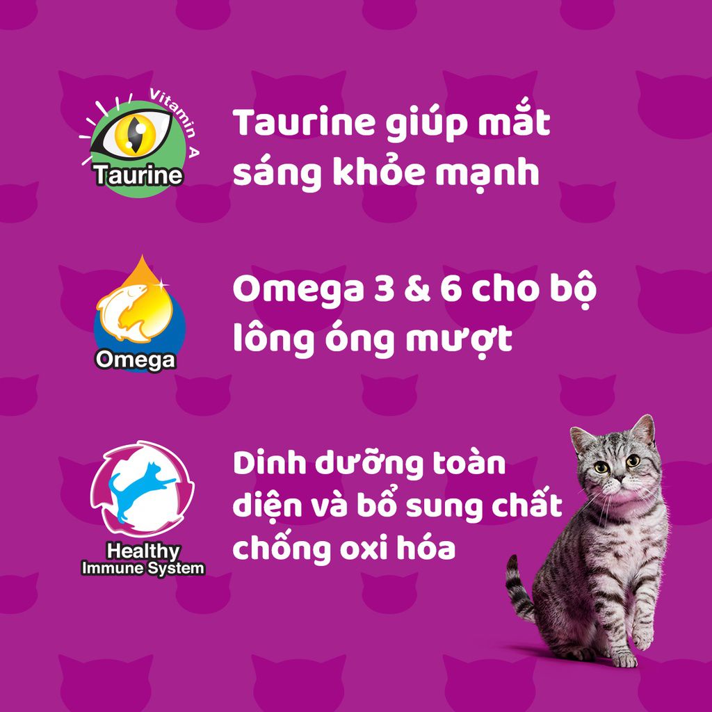 WHISKAS® Pate mèo lớn vị cá thu túi 80g