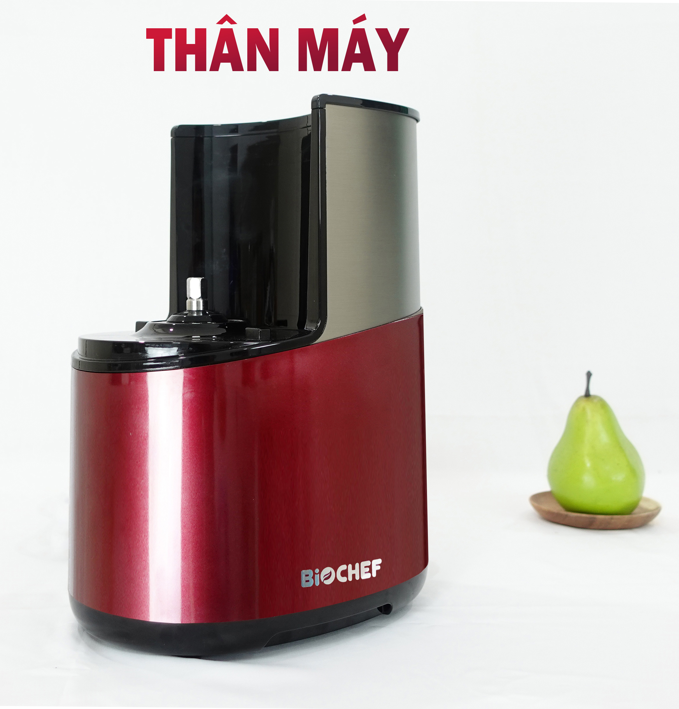 Máy ép trái cây Biochef 888 đỏ (Nhập khẩu nguyên chiếc từ Australia)