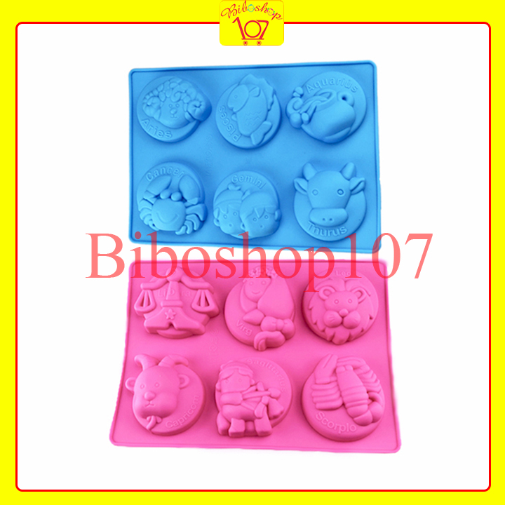 Khuôn silicon làm bánh, thạch, rau câu, socola 12 Cung Hoàng Đạo