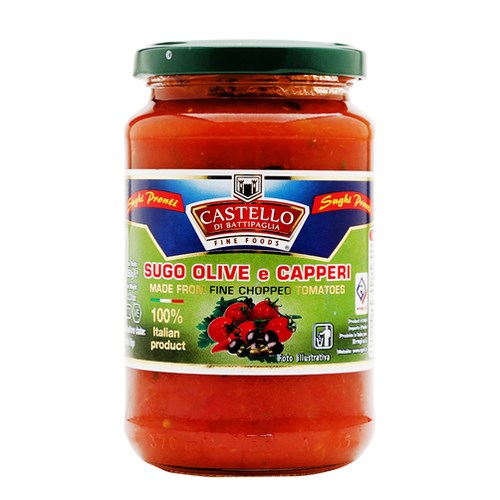 Sốt mì Spaghetti Basil Castello Italia, hủ 350gr
