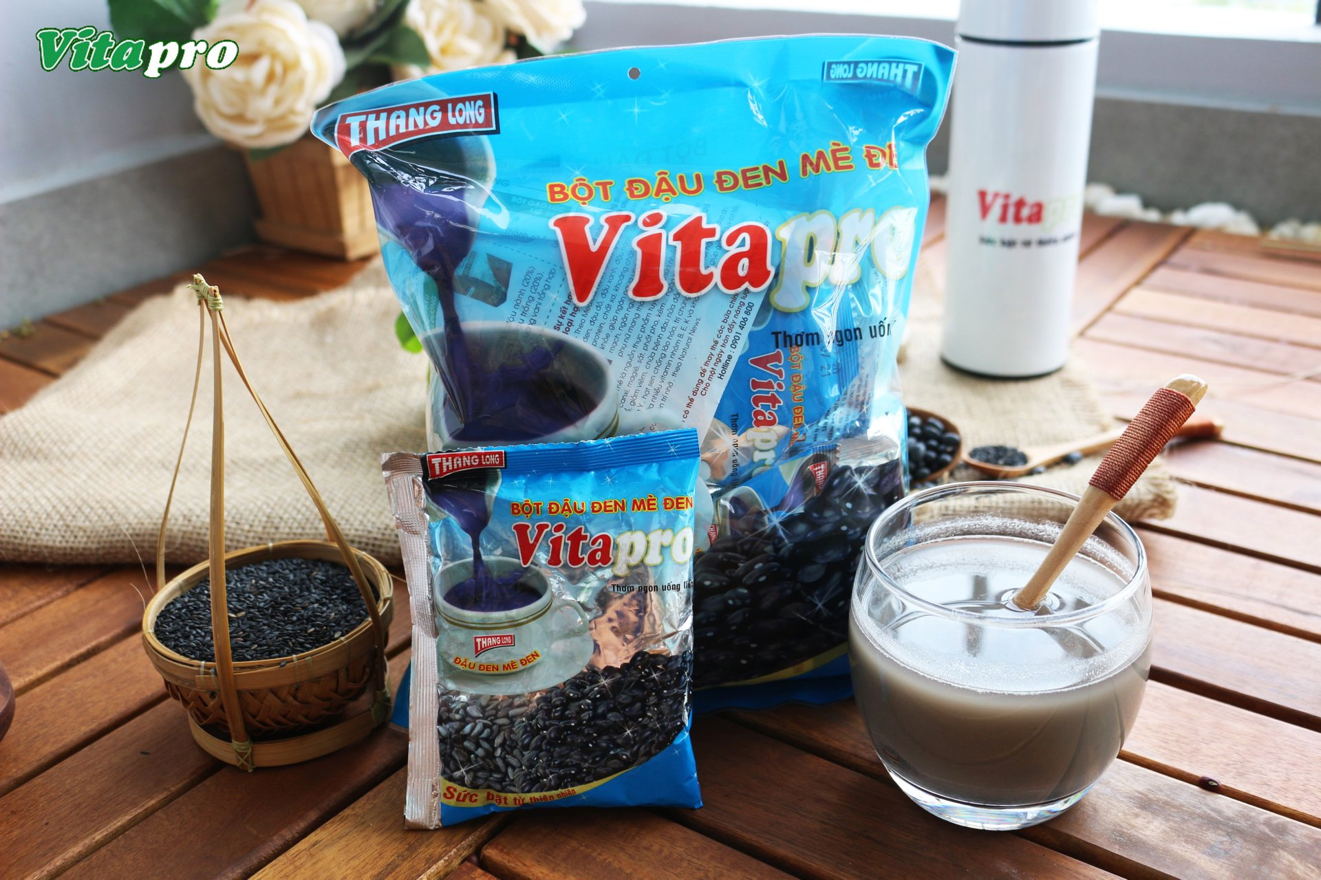 BỘT ĐẬU ĐEN MÈ ĐEN KHÔNG ĐƯỜNG VITAPRO