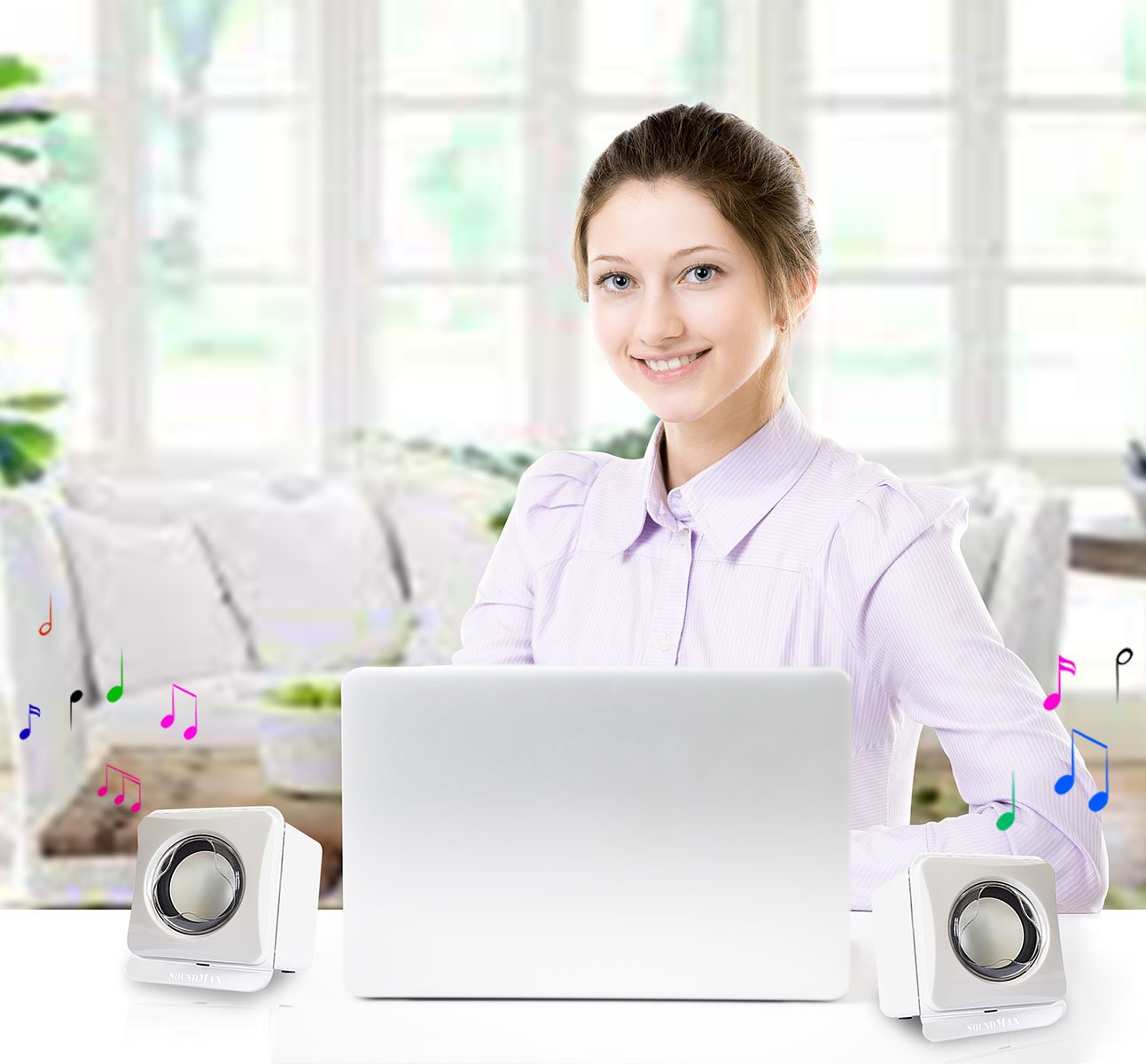 Loa SoundMAX A120 đen,trắng