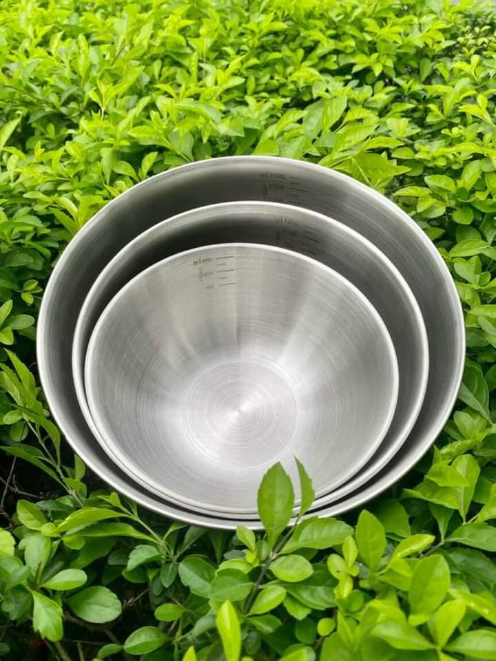 [chuẩn sịn] SET 3 THAU TRỘN INOX hàng cao cấp