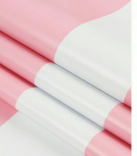 Decal giấy dán tường sọc trắng hồng (giá 1m khổ rộng 45cm)