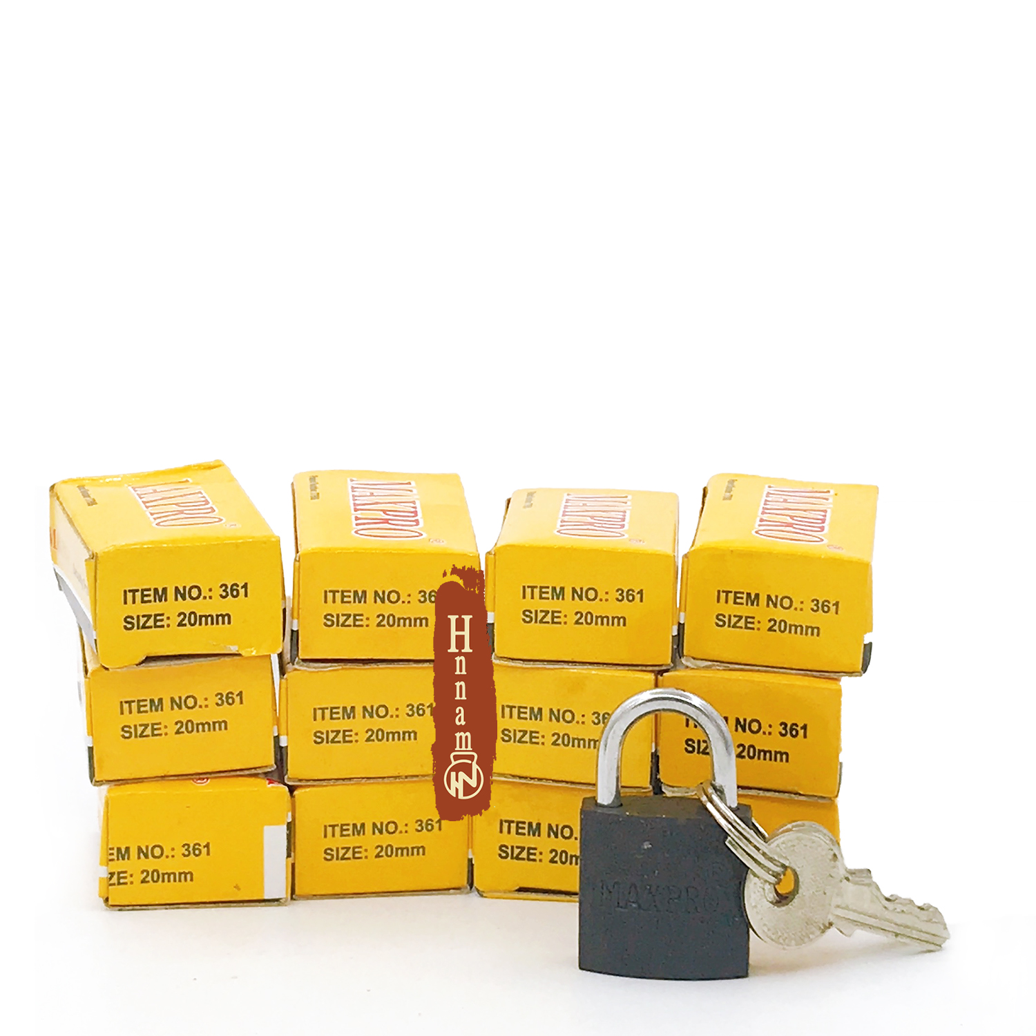 Ổ Khóa hành lý MAXPRO Đen Top Security Products | Size 25 mm với 3 chìa linh hoạt - giải pháp an toàn cho vali ,balo ,túi xách của bạn