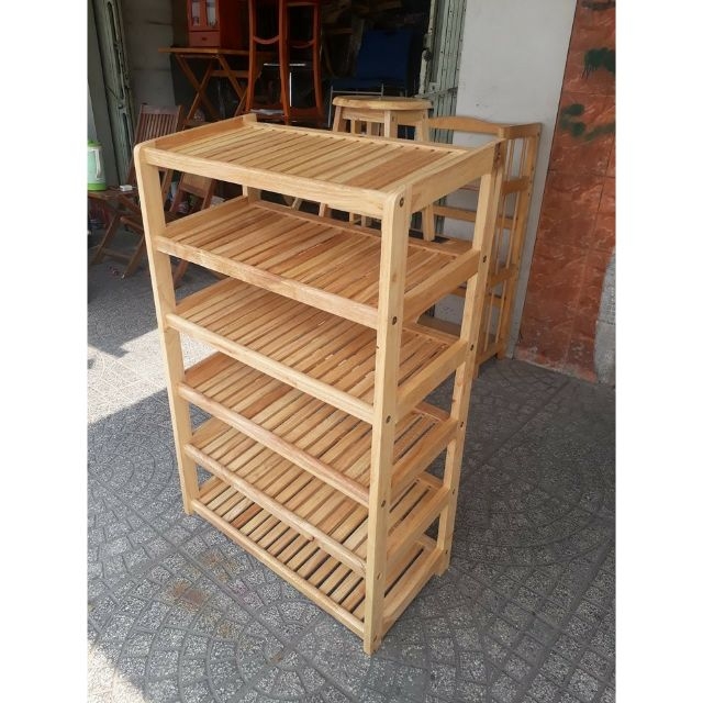 [HCM]KỆ ĐỂ GIÀY DÉP GỖ 6 TẦNG 60CM